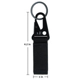 Fairwin Tactical Gear Clip, Nylon Key Ring Holder or Tactical Belt Keepers Military Utility Hanger Carabiner Tactical Molle Hook, Black, Tan, Green